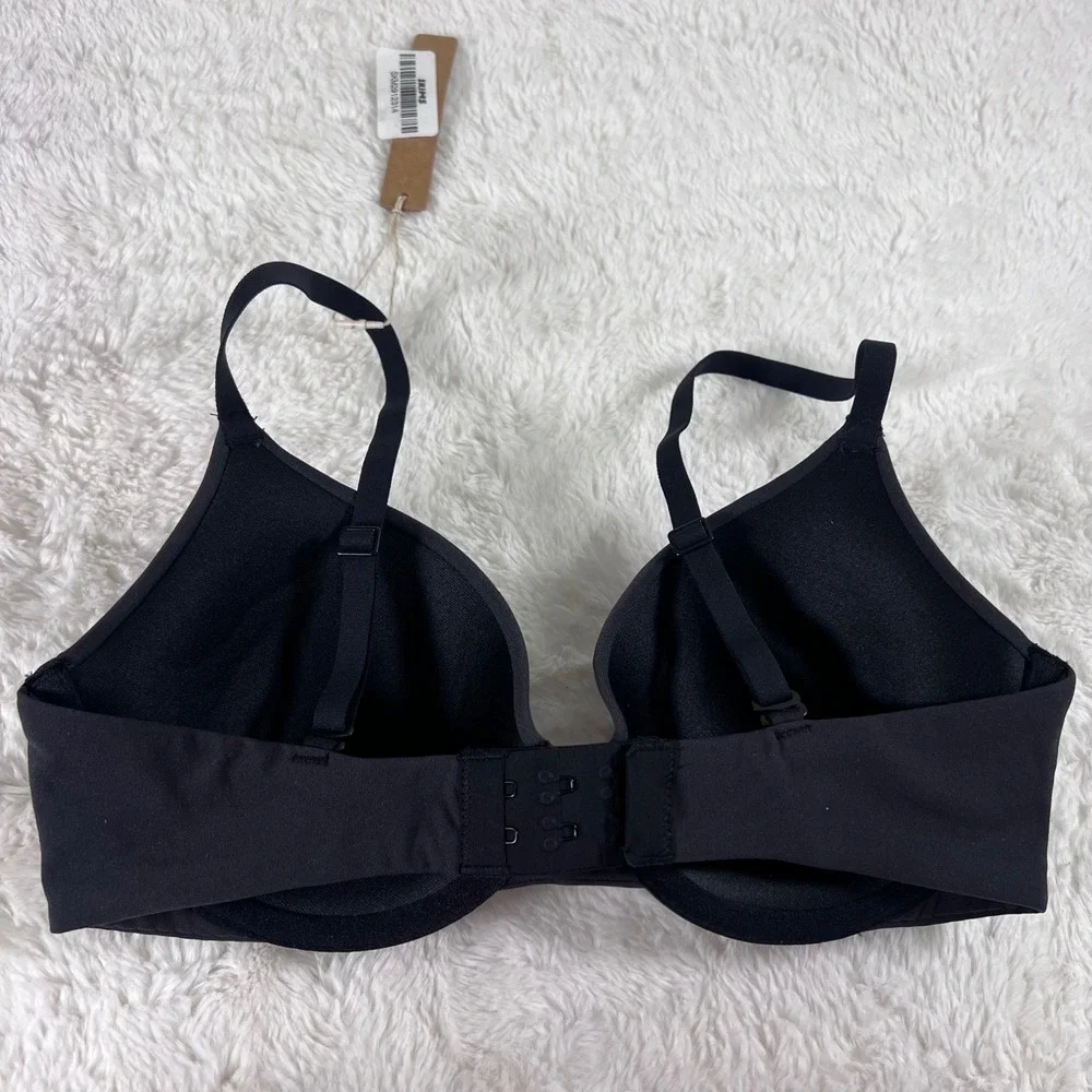 Skims‎ Fits Everybody T-Shirt Bra Onyx Black Underwire Size 32C BR-UWR-2294 NEW